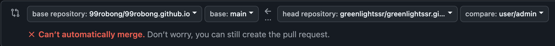 pull requests error